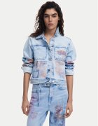 Desigual Geacă de blugi Los Angeles 25SWED03 Regular Fit