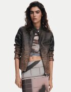 Desigual Geacă din imitație de piele 25SWEW44 Regular Fit