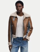 Desigual Geacă din imitație de piele Double 25WWEW39 Regular Fit