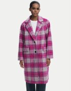 Desigual Palton de lână Pinkcheck 25WWEW15 Regular Fit