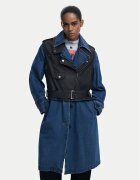 Desigual Palton din piele ecologic Denimbike 25WWEW52 Regular Fit