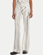 Desigual Pantaloni din material Chiara 25WWPK02 Écru Flare Fit