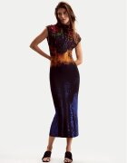 Desigual Rochie cocktail Psicho Animal 26SWVK41 Slim Fit
