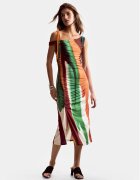 Desigual Rochie de vară Paint Lacroix 26SWVK17 Slim Fit