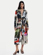 Desigual Rochie tip cămașă Collage 25SWVW45 Regular Fit