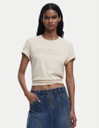 Desigual Tricou Brandy 25SWTK17 Écru Regular Fit