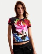Desigual Tricou Multiflowers Lacroix 26SWTK49 Regular Fit