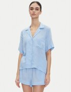 DKNY Pijama YI90054 Albastru celest Regular Fit