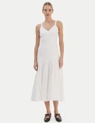 DKNY Rochie de vară P5JNCD88 Écru Regular Fit