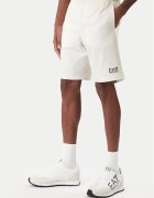 EA7 Emporio Armani Pantaloni scurți sport 8NPS65 PJVRZ U0004 Écru Regular Fit