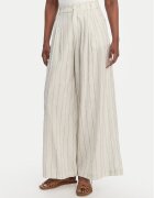 Eleh Pantaloni din material SS260272 Écru Relaxed Fit