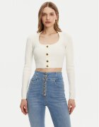 Elisabetta Franchi Cardigan MK53S51E2 Écru Regular Fit