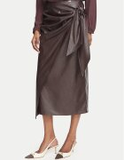 Elisabetta Franchi Fustă din imitație de piele GO-218-66E2-V320 Regular Fit
