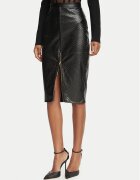 Elisabetta Franchi Fustă din imitație de piele GO-244-67E2-V440 Fitted Fit
