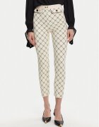 Elisabetta Franchi Pantaloni din material PA-S71-51E2 Écru Regular Fit