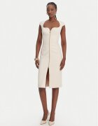 Elisabetta Franchi Rochie cocktail AB-900-61E2-V430 Écru Regular Fit