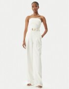 Elisabetta Franchi Salopetă TU05152E2 100 Écru Regular Fit
