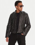 G-STAR Raw Geacă de piele D26931-E082 Gri Regular Fit