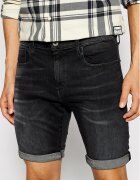 G-STAR Raw Pantaloni scurți de blugi 3301 Slim ½ D10481-A634-9887 Negru Slim Fit