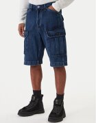 G-STAR Raw Pantaloni scurți de blugi Bend 3D Cargo D26528-D788 Bleumarin Relaxed Fit