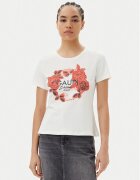 Gaudi Tricou 511FD64014 Écru Regular Fit