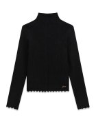 GUESS Bluză cu gât J6BR29 Z1931 Negru Slim Fit
