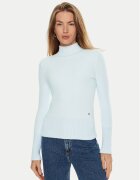 GUESS Bluză cu gât W2RR17 Z2YA0 Albastru celest Slim Fit