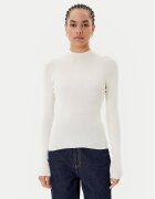 GUESS Bluză cu gât W5BR15 Z3OW2 Écru Slim Fit