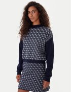 GUESS Bluză cu gât W5BR23 Z3JD2 Relaxed Fit