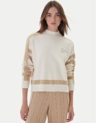 GUESS Bluză cu gât W5BR78 Z4242 Écru Relaxed Fit