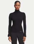 GUESS Bluză cu gât W6BR29 Z1417 Negru Slim Fit