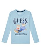 GUESS Bluză N5BI04I3Z14 Albastru celest Regular Fit