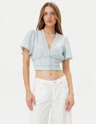 GUESS Bluză W5GH82 D5N81 Albastru celest Regular Fit