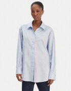 GUESS Cămașă W6RH57 WAF10 Albastru celest Oversize