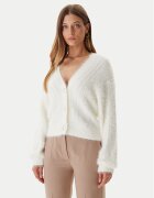 GUESS Cardigan W5BR0D Z3BH0 Écru Relaxed Fit