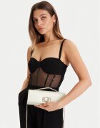 GUESS Geantă Zalina Mini HWSG93 50720 Écru