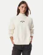 GUESS JEANS Bluză cu gât W6BR09 Z1252 Crem Relaxed Fit
