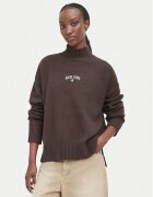 GUESS JEANS Bluză cu gât W6BR09 Z1252 Maro Relaxed Fit