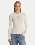 GUESS JEANS Bluză W6RP22 KA0H1 Écru Slim Fit
