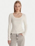 GUESS JEANS Bluză W6RP24 KA0H1 Écru Slim Fit