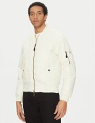 GUESS JEANS Geacă bomber M5RL81 WHAA2 Écru Regular Fit
