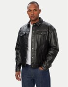 GUESS JEANS Geacă din imitație de piele M6YL45 W3368 Relaxed Fit