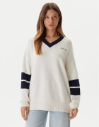 GUESS JEANS Pulover W5BR10 Z0561 Écru Relaxed Fit