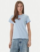 GUESS JEANS Tricou W6GI45 K8HM0 Albastru celest Regular Fit