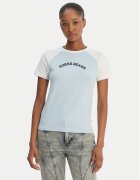 GUESS JEANS Tricou W6GIB0 J1314 Albastru celest Regular Fit