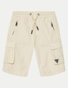 GUESS Pantalon scurți din material L2RD01 D3XN0 Écru Regular Fit