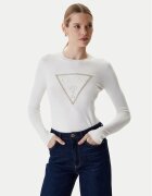 GUESS Pulover W6RR49 Z2NQ2 Écru Regular Fit