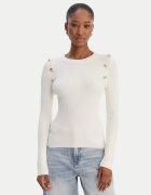 GUESS Pulover W6RR58 Z2YK2 Écru Regular Fit