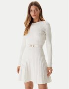 GUESS Rochie tricotată W5BK68 Z2YJ2 Écru Slim Fit