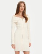 GUESS Rochie tricotată W5YK28 Z30I2 Écru Slim Fit